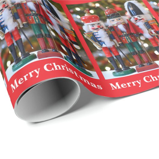 Nutcracker Christmas or Holiday Greeting Roll of Cadeaupapier (Rol Hoek)