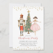 Nutcracker Christmas Party Invitation Kaart (Voorkant)