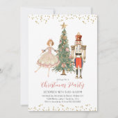 Nutcracker Christmas Party Invitation Kaart (Voorkant)