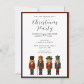 Nutcracker Christmas Party Invitation Kaart (Voorkant)