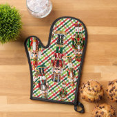 Nutcracker Christmas Plaid Ovenwant (Top down)