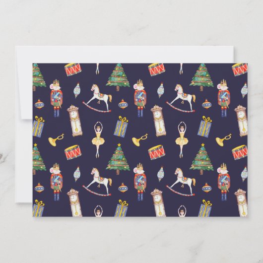 Nutcracker Christmas Stationery Note Card Kaart (Achterkant)
