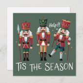 Nutcracker Christmas Tis the Season Group Xmas  Feestdagenkaart (Voorkant / Achterkant)