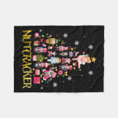 Nutcracker Christmas Tree Ballet Dance Women Kids  Fleece Deken (Voorkant (Horizontaal))