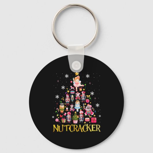 Nutcracker Christmas Tree Ballet Dance Women Kids  Sleutelhanger (Voorkant)