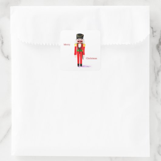 Nutcracker Christmas Vierkante Sticker (Tas)