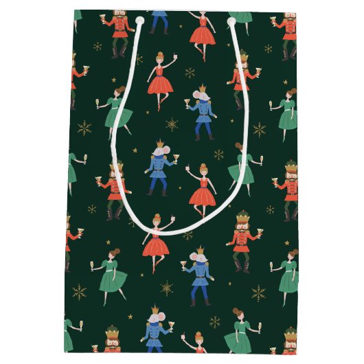 Nutcracker Cocktail Party Christmas Medium Cadeauzakje (Achterkant)