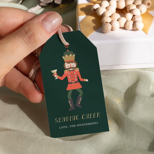 Nutcracker Cocktail "Sending Cheer" Christmas Cadeaulabel