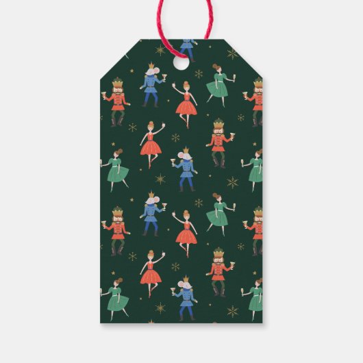 Nutcracker Cocktail "Sending Cheer" Kerstmis Cadeaulabel (Achterkant)