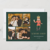 Nutcracker Cocktail "Sending Cheer" Photo Collage Feestdagenkaart (Voorkant)