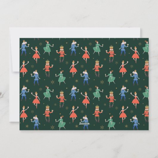 Nutcracker Cocktail "Sending Cheer" Photo Collage Feestdagenkaart (Achterkant)