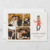 Nutcracker Cocktail "Sending Cheer" Photo Collage Feestdagenkaart (Voorkant)