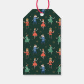 Nutcracker Cocktail "Vrolijke Feestdagen" Kerstmis Cadeaulabel (Achterkant)