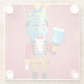 Nutcracker Coffee King Onderzetter Set Glazen Onderzetter (Achterkant)