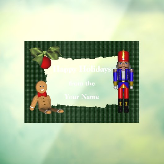 Nutcracker Cookie Kerstfeestdag - Gepersonaliseerd Raamsticker (Vel 3)