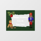 Nutcracker Cookie Kerstfeestdag - Gepersonaliseerd Raamsticker (Vel)