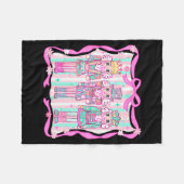 Nutcracker Coquette Nk Bow Xmas Holiday Merry Chri Fleece Deken (Voorkant (Horizontaal))