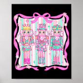 Nutcracker Coquette Nk Bow Xmas Holiday Merry Chri Poster (Voorkant)