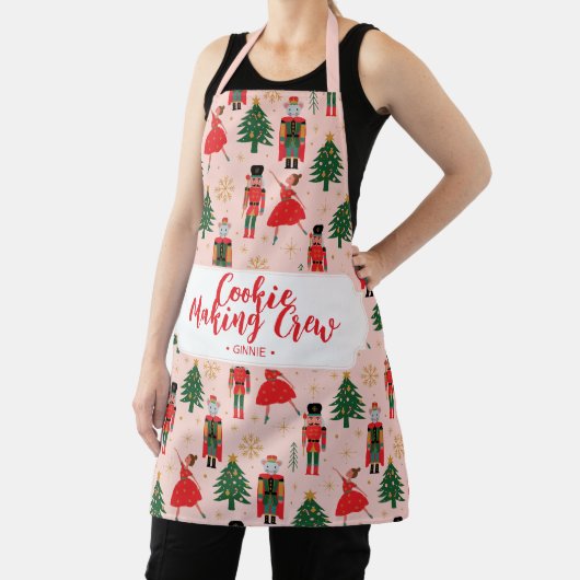 Nutcracker Cute Pink kerst Schort (Insitu)