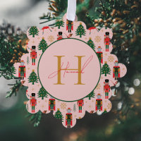 Nutcracker Cute Roze kerstpapier