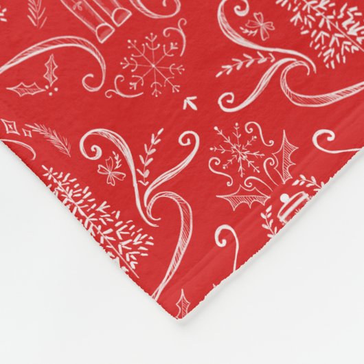 Nutcracker doodle blanket fleece deken (Hoek)