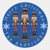 Nutcracker Drummers personaliseren Ronde Sticker (Voorkant)