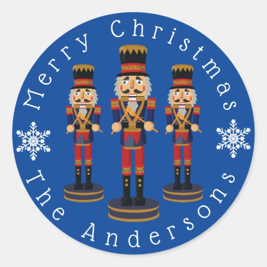 Nutcracker Drummers personaliseren Ronde Sticker (Voorkant)