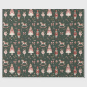 Nutcracker  Elegant Ballet Christmas Cadeaupapier (Vlak)