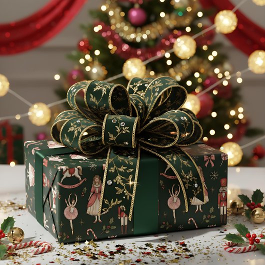 Nutcracker Elegant Ballet Christmas Cadeaupapier