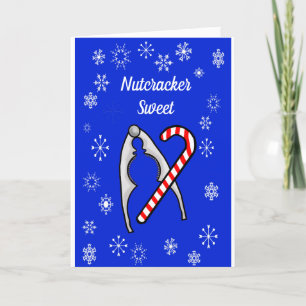 Nutcracker en Candy Cane-kerstkaart Kaart