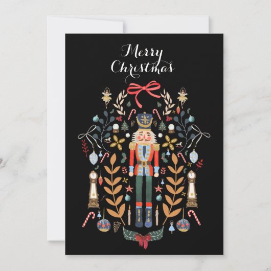 Nutcracker Familie met kerstkaart Kaart (Voorkant)