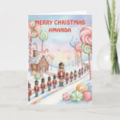 Nutcracker Fantasy Land Kids Christmas Card Feestdagen Kaart (Voorkant)