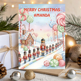 Nutcracker Fantasy Land Kids Christmas Card Feestdagen Kaart