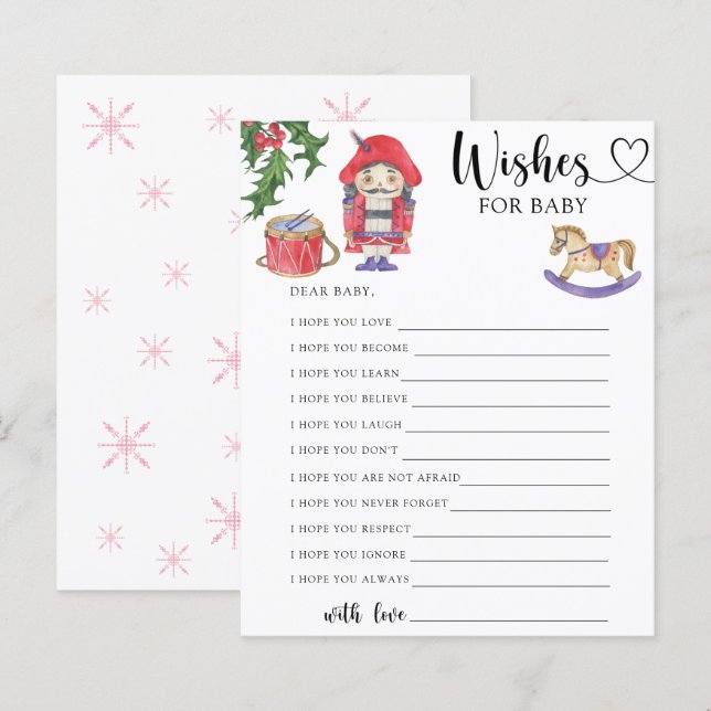 Nutcracker - Feestspel | wensen voor baby (Voorkant / Achterkant)