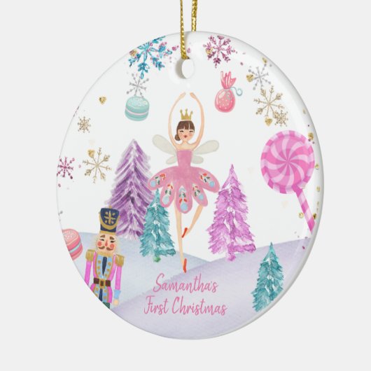 Nutcracker First Kerstkeramische versiering Keramisch Ornament (Links)