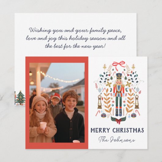 Nutcracker Foto kerstfeestdag Kaart (Voorkant / Achterkant)