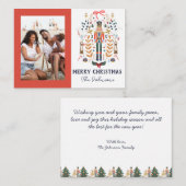 Nutcracker Foto kerstfeestdag Kaart Notitiekaartje (Voorkant / Achterkant)