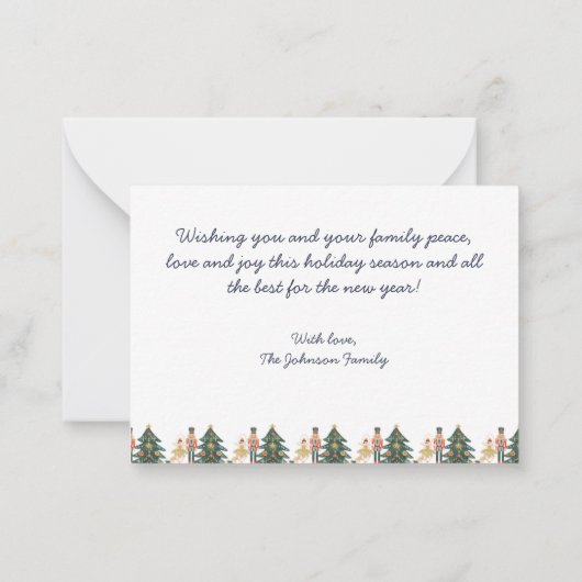 Nutcracker Foto kerstfeestdag Kaart Notitiekaartje (Achterkant)