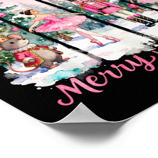 Nutcracker Friends Snow Globe Nk Coquette Bow Chri Poster (Hoek)