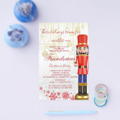 Nutcracker Friendsmas - Uitnodiging voor kerstfees Flyer (Enkel)