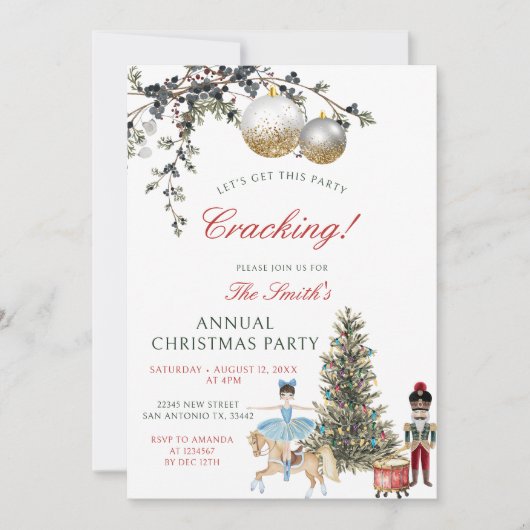 Nutcracker Friendsmas Vakantie Kerstfeest Kaart (Voorkant)
