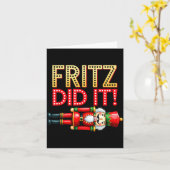 Nutcracker Fritz Did It Clara Funny Christmas Ball Kaart (Gele Bloem)