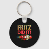 Nutcracker Fritz Did It Clara Funny Christmas Ball Sleutelhanger (Voorkant)