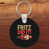 Nutcracker Fritz Did It Clara Funny Christmas Ball Sleutelhanger (Voorkant)