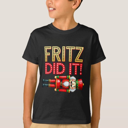 Nutcracker Fritz Did It Clara Funny Christmas Ball T-shirt (Voorkant)
