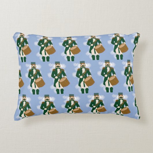 Nutcracker Frosted Blue Rectangular Cushion Accent Kussen (Voorkant)