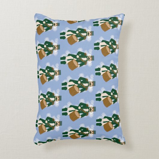 Nutcracker Frosted Blue Rectangular Cushion Accent Kussen (Voorkant(Verticaal))