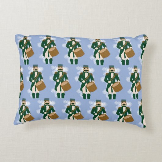 Nutcracker Frosted Blue Rectangular Cushion Accent Kussen (Achterkant)