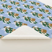 Nutcracker Frosted Blue Sherpa Blanket Deken (3/4)