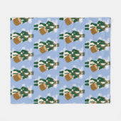 Nutcracker Frosted BlueFleece Blanket Fleece Deken (Voorkant (Horizontaal))